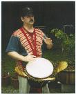 Image: Joe playing his djembe