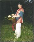 Image: Joe playing his djembe